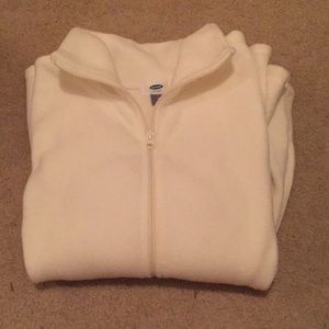 Old Navy faux fleece white jacket